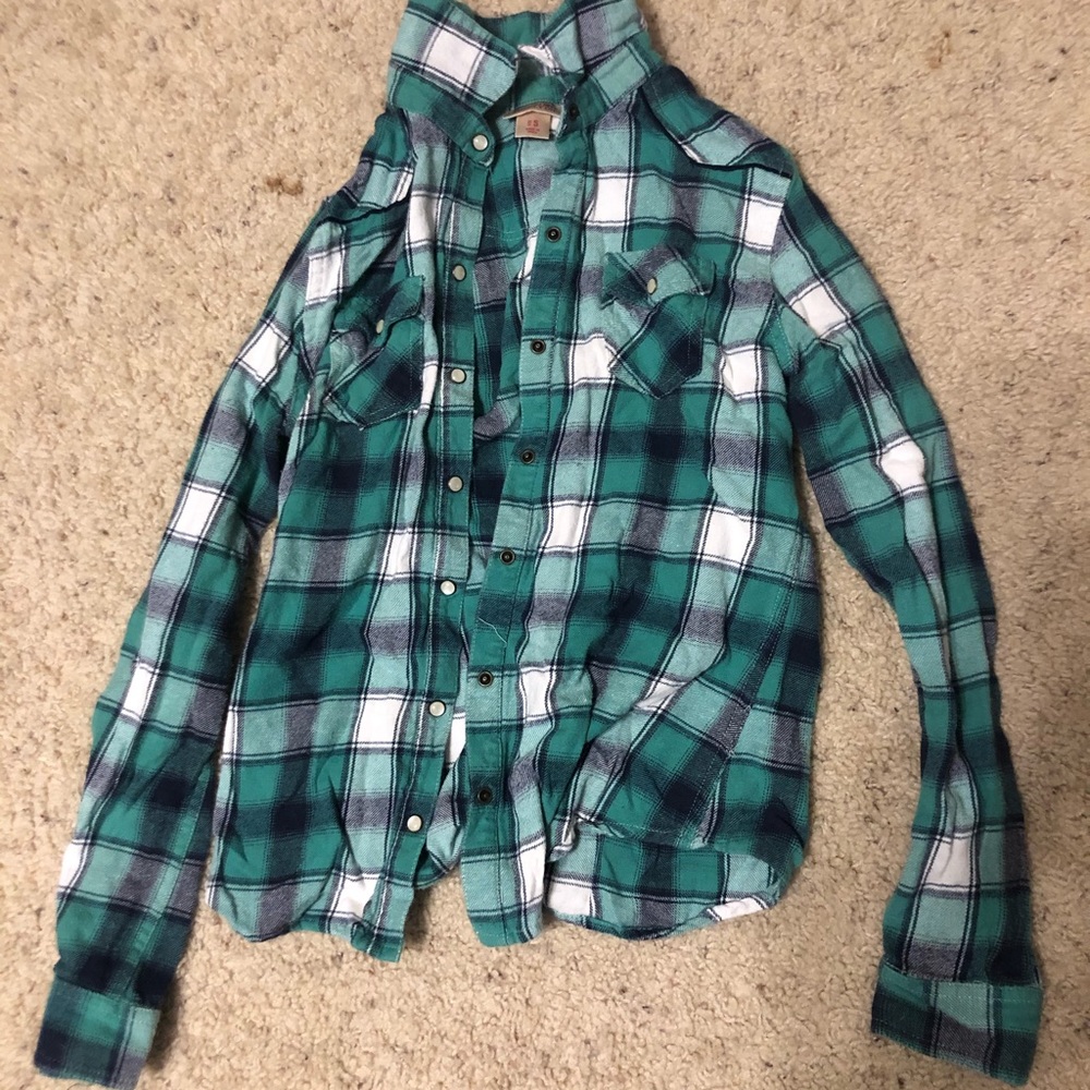 Small blue flannel